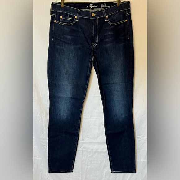 7 For All Mankind Denim - NWOT - 7 For All Mankind “Ankle Gwenevere” Style Dark Indigo Skinny Jeans- Sz 32